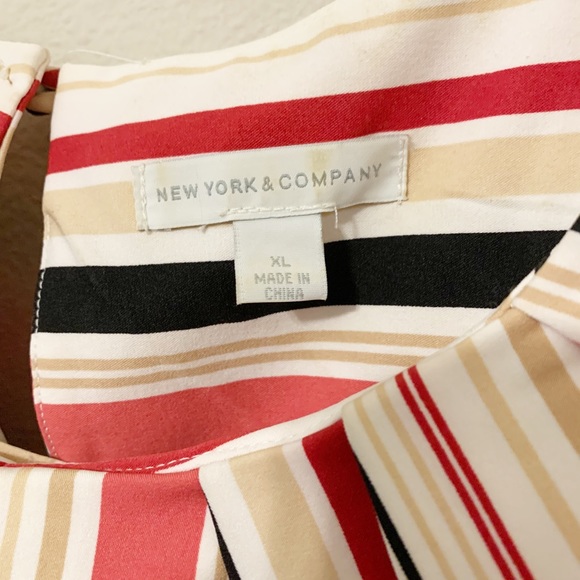 New York and Company (size XL) Sleeveless, Pleated, Ruffled Collar, Pencil Dress - Picture 10 of 13